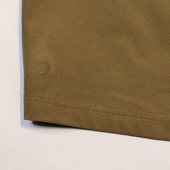 Lululemon Commission Short Mens 38 Brown Khaki Chino Golf Warpstreme Stretch - Picture 3 of 11